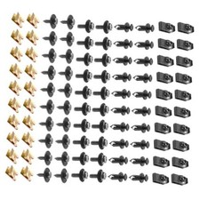 100 PCS Car Body Fender Bumper Splash Guard Fixing Clip, U Clips Rivet