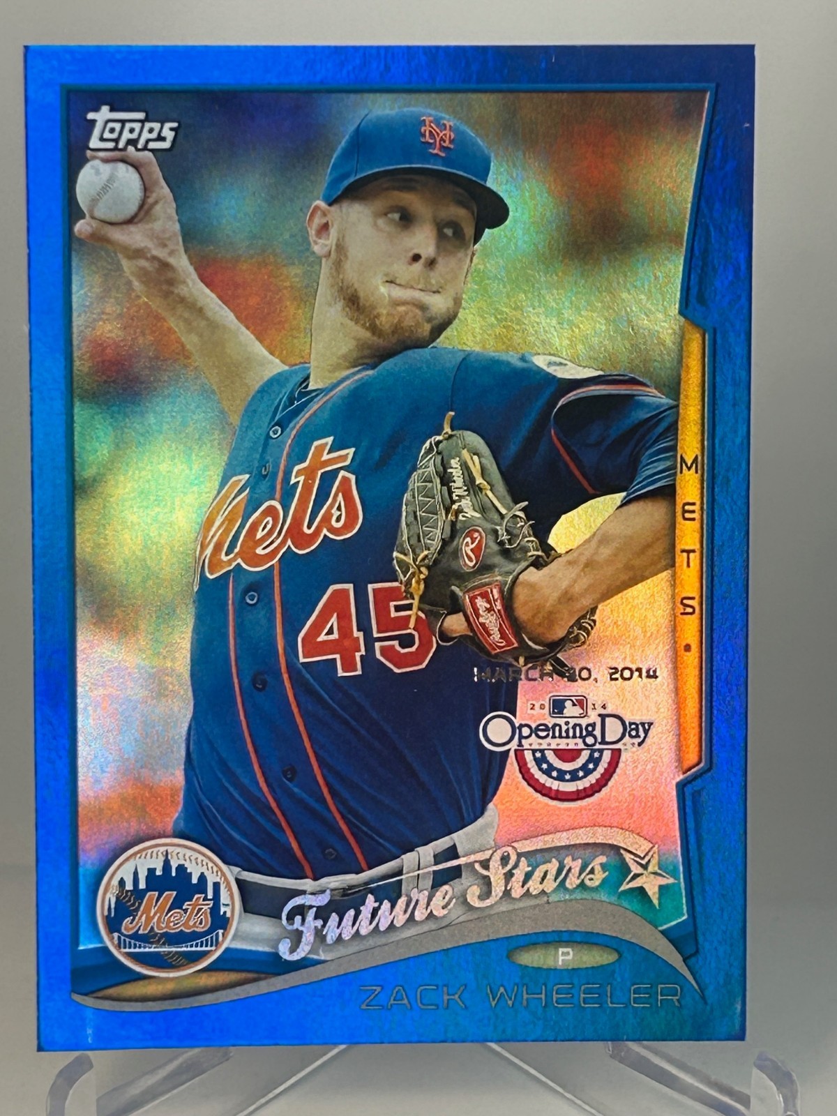 2014 Topps Opening Day - Future Stars Zack Wheeler #101 Blue Holofoil /2014