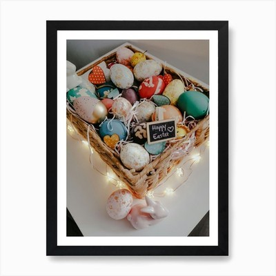 Osterkörbchen 19 Kunstdruck gerahmt Wandbild Poster Leinwanddruck Bild
