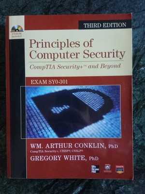Principles of Computer Security 3rd Ed by Conklin & White CD-ROM