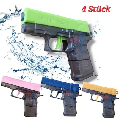 4 Stück Wasserpistole, Water Gun, Spielzeug, Sommer