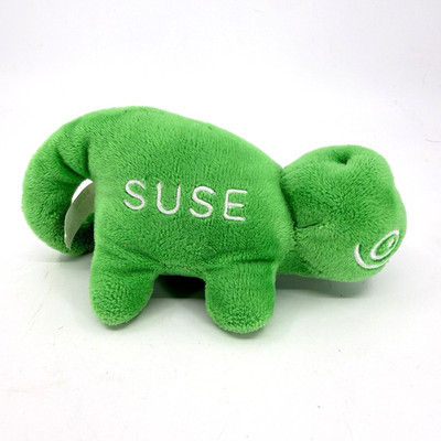 SUSE Linux Plush Mascot   7'' Green Gecko Chameleon Lizard Stuffed Toy