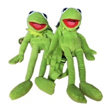 Kermit The Frog 18" Back Packs x2 Plush Soft Toy Bags The Muppets 