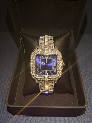 Brand New Iced Out Sapphire Style Dial Steel Moissanite Automatic Men s Watch