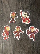 5 Iron Man Marvel Waterproof Sticker Vinyl Decal For Water Bottles Computers