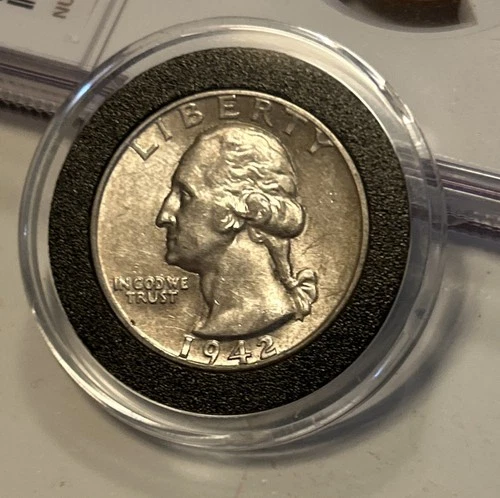 1942 Washington Quarter- Nice AU Condition- - 90% Silver 👍