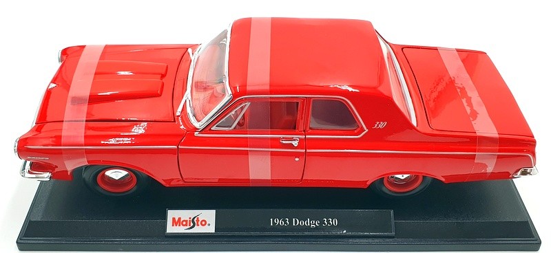 Maisto 1/18 Scale Diecast 46629 - 1963 Dodge 330 - Red | eBay