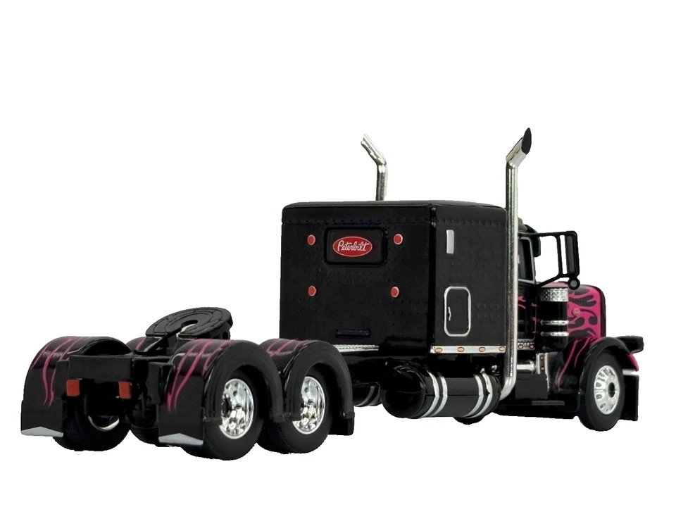 1/64 DCP BLACK/PINK PETERBILT 389 W/ 63" FLAT TOP SLEEPER - Image 2 of 4