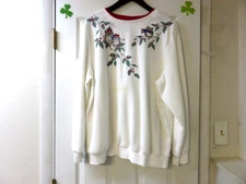 ALFRED DUNNER PLUS SIZE 2X HOLIDAY TOP WITH OWLS ON HOLLY BRANCHES NWOT