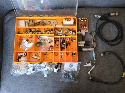 Job lot Spare parts for UHER 4000 series tape recorders inc motor, cables, knobs - Image 1 of 4