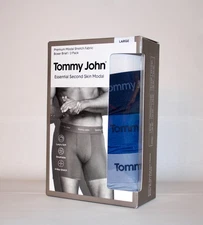 New Tommy John Men's 3-Pack Luxe Modal Boxer Briefs, Large 
