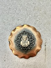 Vtg COPPER Egyptian Revival 2” Brooch/Pendant