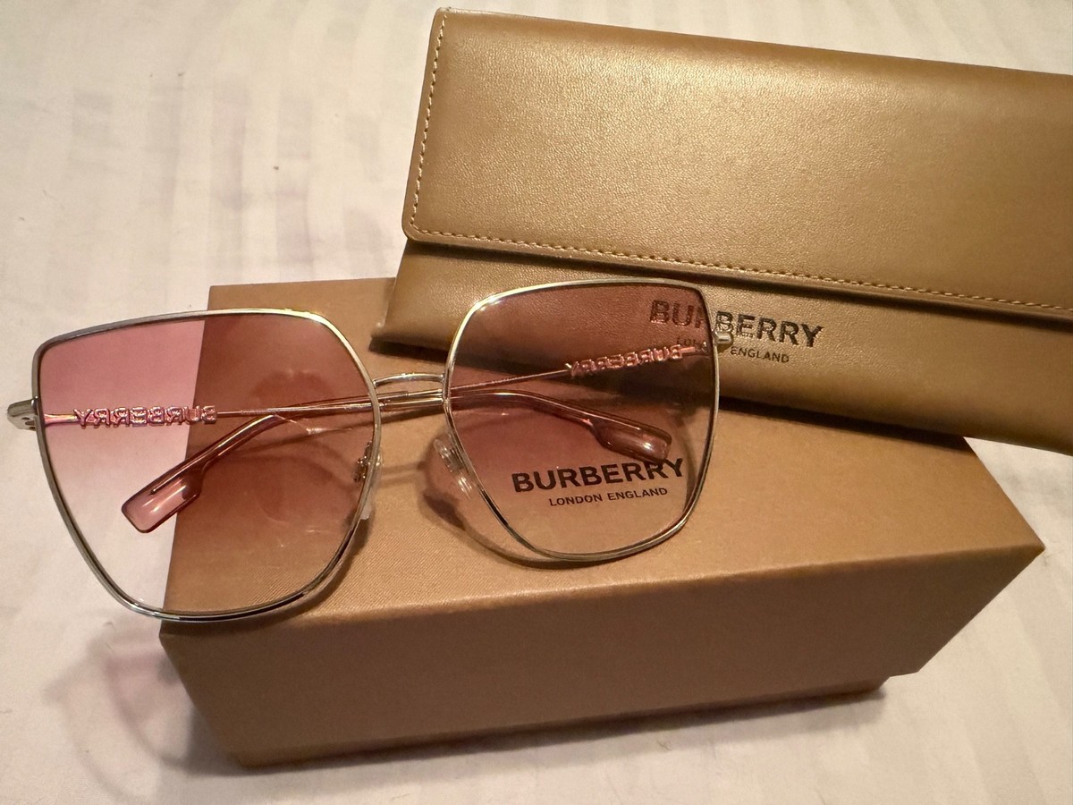 BURBERRY BE3143 Alexis Silver Clear Grad Pink 61 mm Women display picture 1