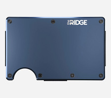 New The Ridge Minimalist Card Holder Aluminum Wallet - Cash Strap Lakeside Blue