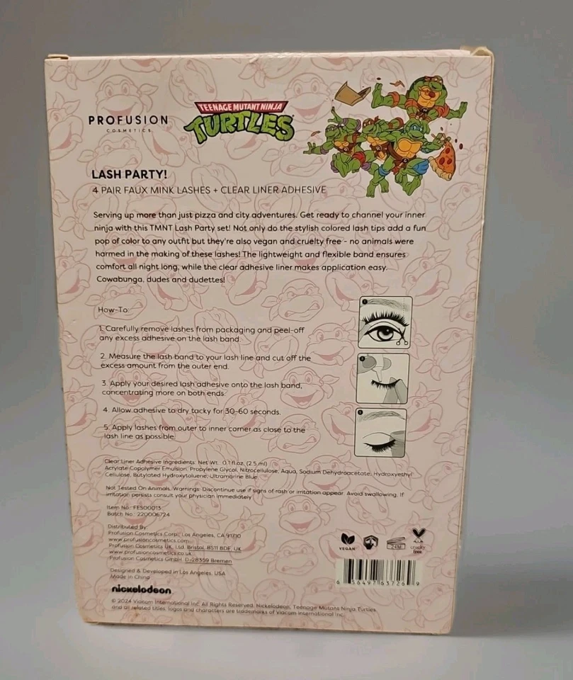 Profusion Cosmetics Teenage Mutant Ninja Turtles Color Lash Party Free Shipping  - Image 2 of 2