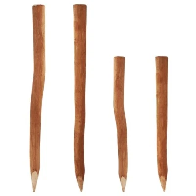 20 poteaux bois pour palissade 1,05m I diamètre 5-6cm I poteau de clôture en noi - Photo 1/4