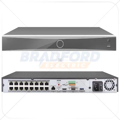 HIKVISION 4K 8MP AcuSense DS-7616NXI-K2/16P 16-CHANNEL 12MP NVR HDD 16CH PoE LAN