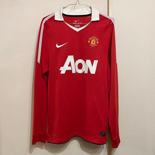 Scholes Manchester United Nike Soccer Long Sleeve Jersey Kit 10/11 S Original - 第 2/9 張圖片