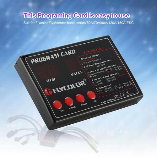 Flycolor 90A Brushless ESC 2-6S Waterproof w/Program Card for RC Electric Boats - Picture 8 of 10