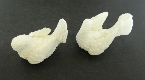 Taube Skulpturen Alabaster A. Santini zwei klassische Figuren Made In Italy Vintage - Bild 7 von 12