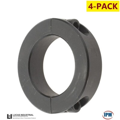 4-PACK! 2SC-118 Lucas Industrial Double Split 2-PC Collar 1-3/16'' ID BO Steel