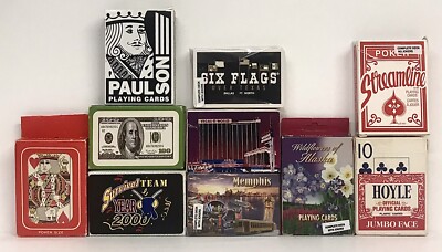 10 Packs Playing Cards: Hoyle Streamline Memphis Vegas World Pahrump Casinos 