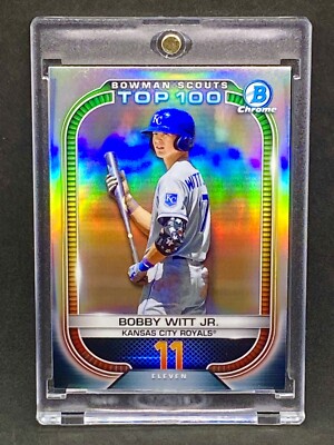 Bobby Witt JR RARE ROOKIE RC REFRACTOR INVESTMENT CARD BOWMAN CHROME ROYALS