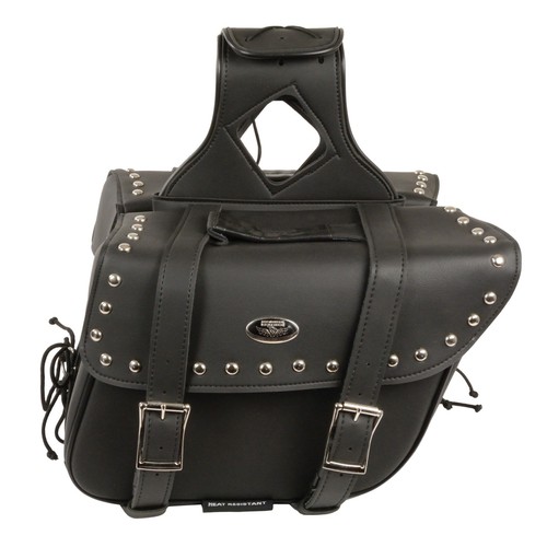 12" W x 9" H MOTORCYCLE WATERPROOF STUDDED SADDLEBAGS FOR SUZUKI - SSA7 - Picture 3 of 4