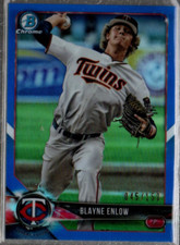 2018 Bowman Chrome Prospects Blue Refractors #BCP141 Blayne Enlow /150