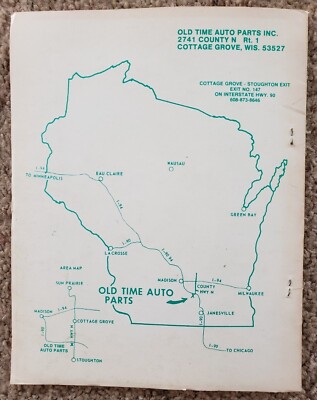 Old Time Auto Parts Ford Model A Parts Catalog - Cottage Grove MN - 1985 B  | eBay