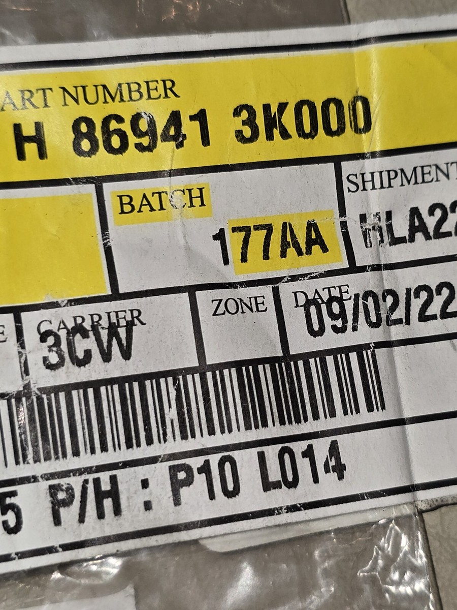 ルイ Genuine Hyundai License Mount 86941-3K000 | eBay