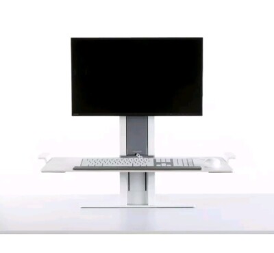 Humanscale QuickStand Light Mount Stand W/ Platform Sit-To-Stand Workstation 