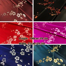 Tissu En Brocart Brillant Comme De La Soie Fleur De Prunier Floral Qipao DIY