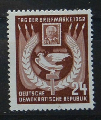 1952 DDR Tag der Briefmarke komplette Serie Nr.319 postfrisch ** (dx7