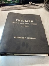 triumph herald 1200, 1250 vitesse And Spitfire workshop manual