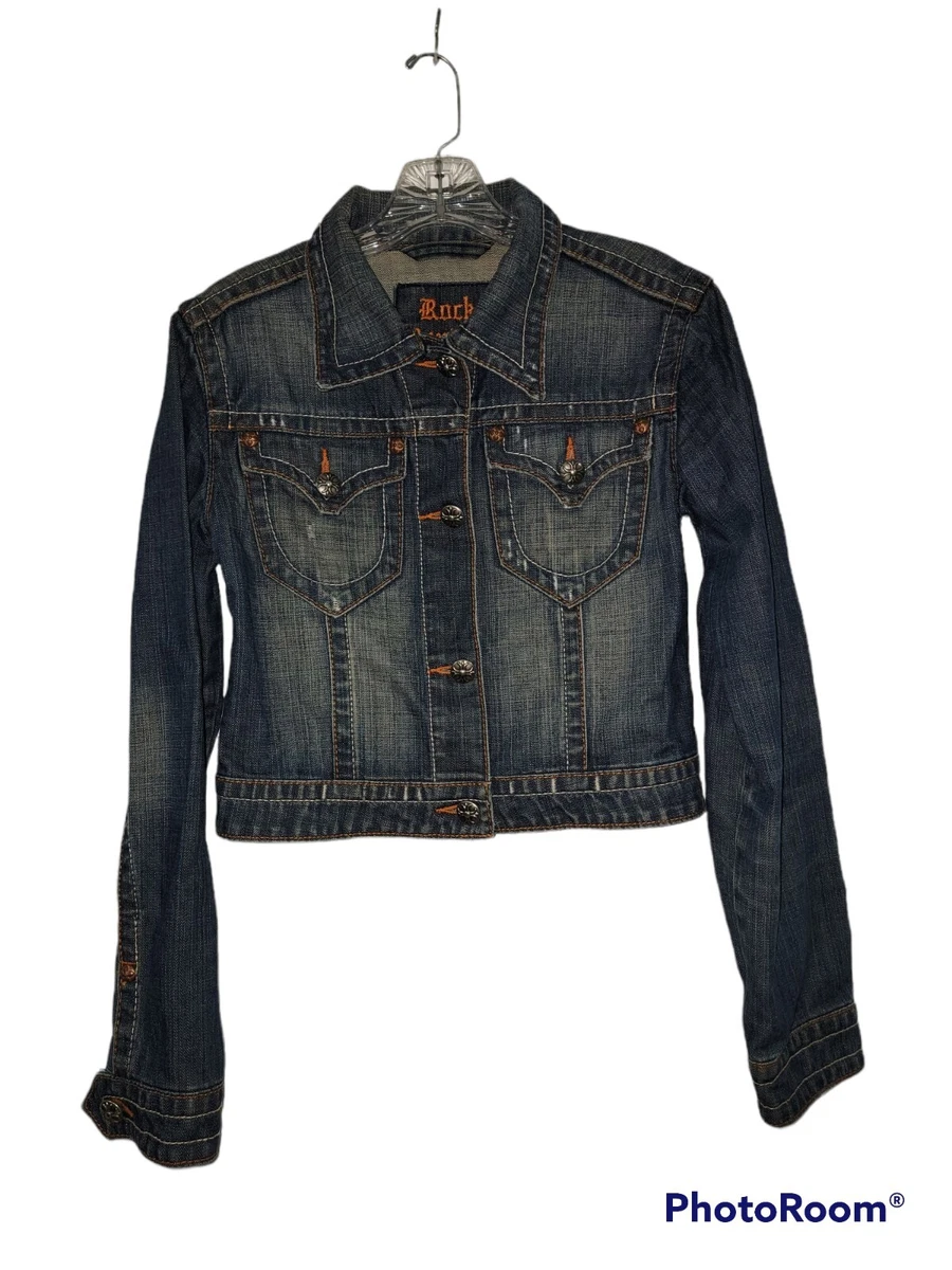 Rock revival shop blue jean jacket