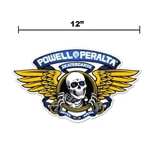 Powell Peralta Winged Ripper 12 Inch Die Cut Sticker Blue Old School Skateboard