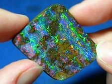 Incredible Colorshow  65ct Natural Australian Solid Boulder Opal  See Video