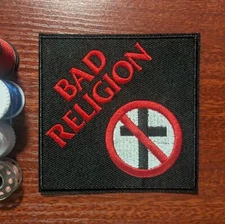Bad Religion Patch Punk Rock Band 80s Music Skate Embroidered Iron On 3.25x3.25