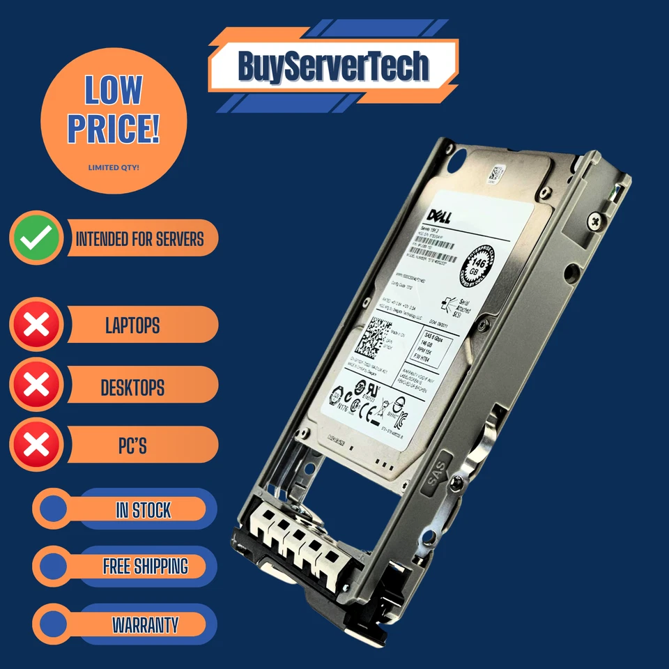 X162K 0X162K 146GB 15K 2,5" SAS 6Gb/s Dell HDD | ST9146852SS | 0 Stunden | R-Serie