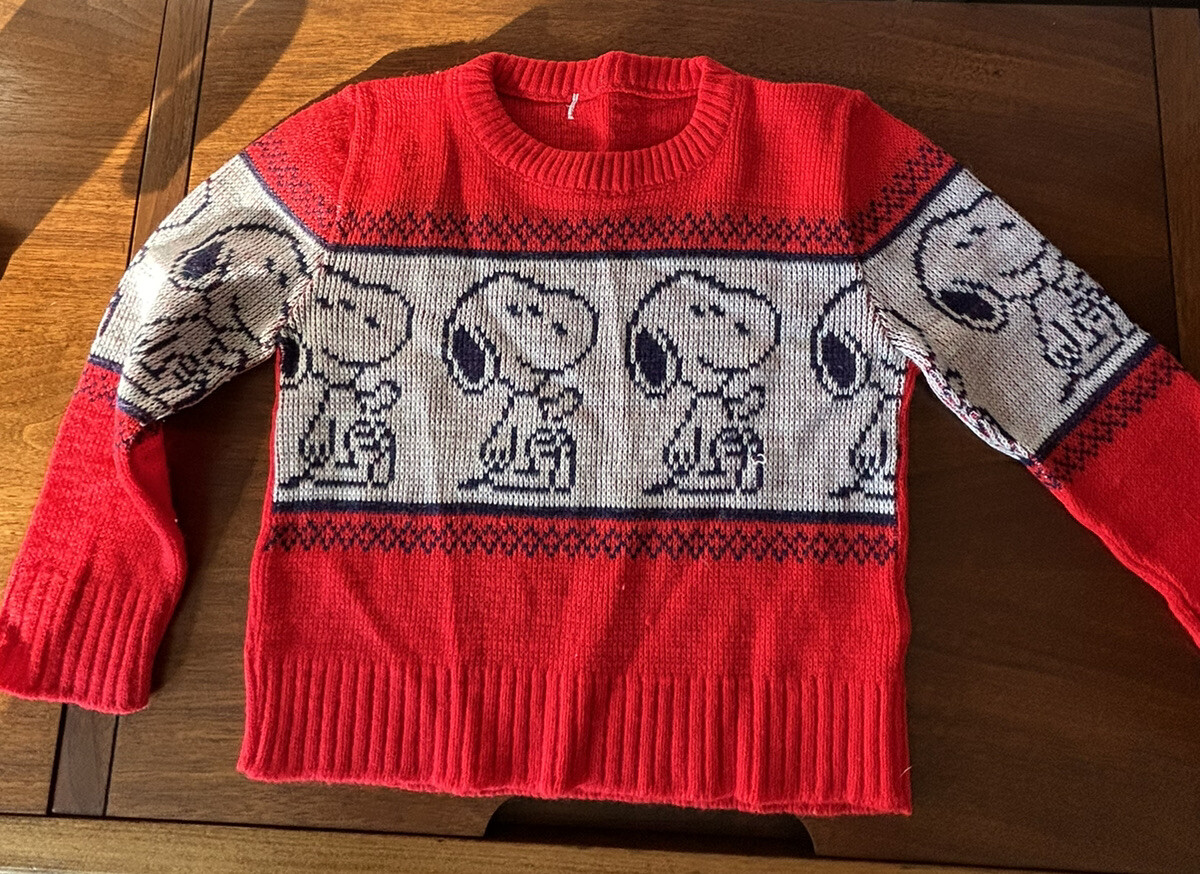 ぬーぴー　5点 Vintage 1958 Snoopy Peanuts 4/5 T Small Long Sleeve Sweater RARE