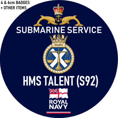 Royal Navy SUBMARINE SERVICE Pin Badges HMS TALENT badge  keyrings & more