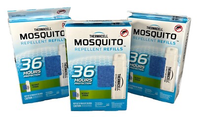 3 NEW Thermacell 36hr Mosquito Repellent Refills - 9 fuels/27 mats total