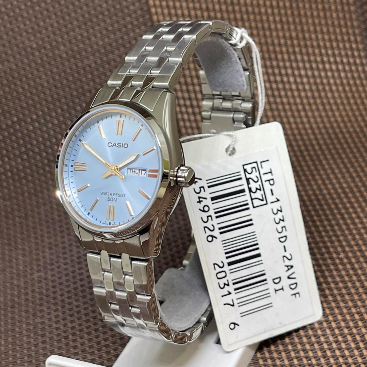 Casio LTP-1335D-2A Blue Dial Analog Stainless Steel Quartz Ladies