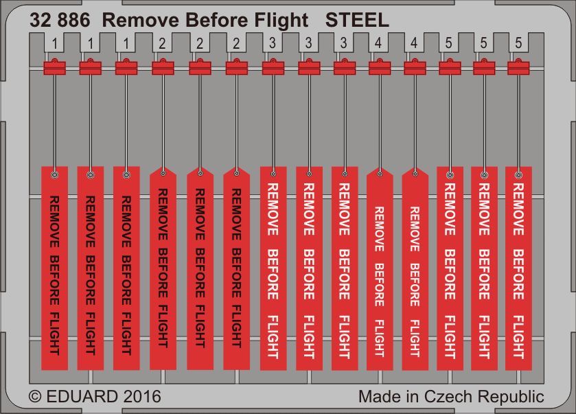 Eduard Accessories 32886 - 1:32 Remove Before Flight Steel - Etching Set - New
