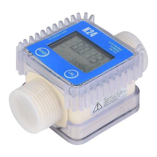 LCD Digital Turbine Durchflussmesser für Chemikalien Wasser Ölzähler Gerät Blau - Bild 3 von 10