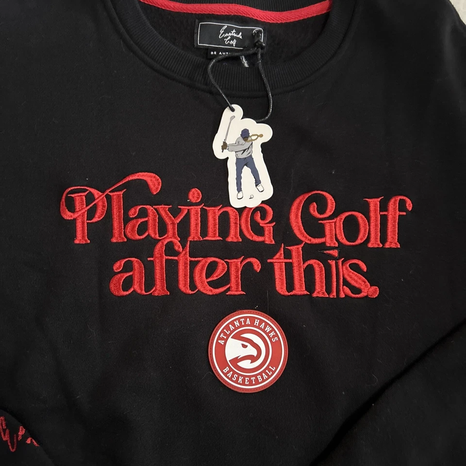 NEW Eastside Golf x NBA-Playing Golf After This Atlanta Hawks Sweatshirt Mens XL - Image 2 of 4
