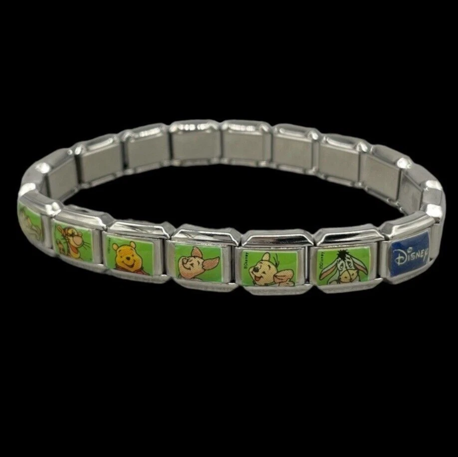 Bracelet Enfant Personnages WINNIE L'OURSON Bracelet À Plaques Élastique Disney - Photo 1/4