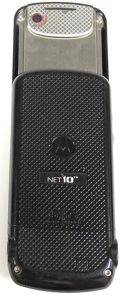 Motorola MOTO EM326g - Black and Silver ( Net10 ) Rare Cellular Slider ...