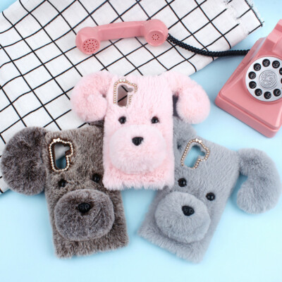 Cute Soft Fluffy Furry Plush Shockproof Protective Case Cover Shell